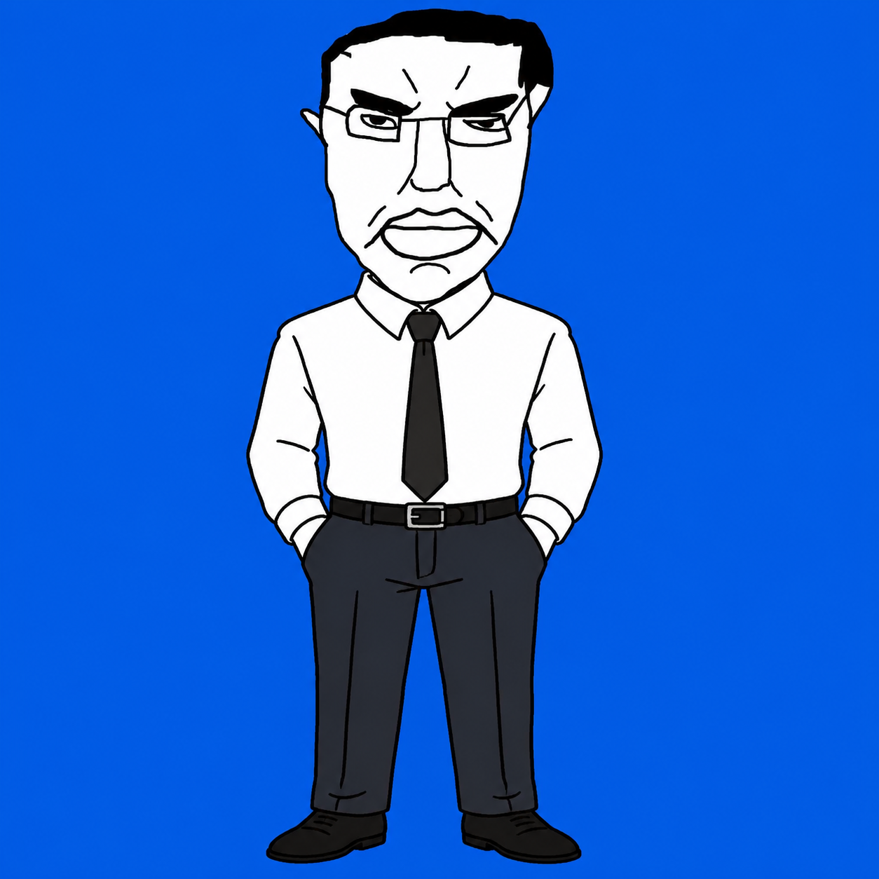 Chud standing, hands in pockets, fully unbothered